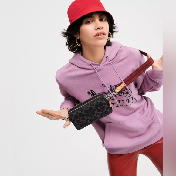 Coach Kira Convertible Denim Crossbody Wristlet HTF - Picture 10 of 16